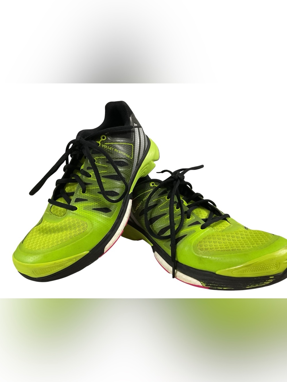 Adidas Volley Response 2 Boost Black/Neon Green Volleyball Shoe Women's Size 8